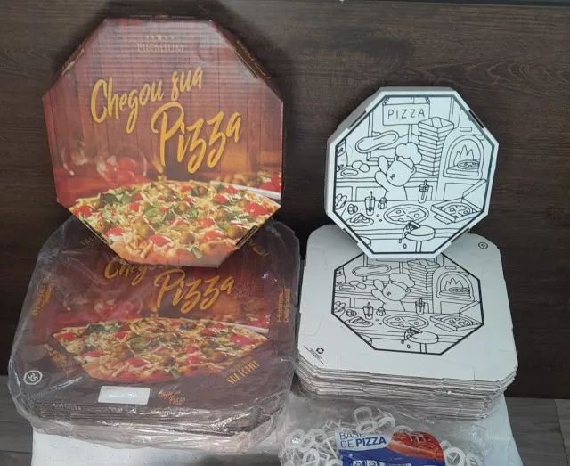 Forno de Saro pizza 40cm com pedra refrataria, mesa inox e caixas de pizza, R$ 1800,00 - Foto 6