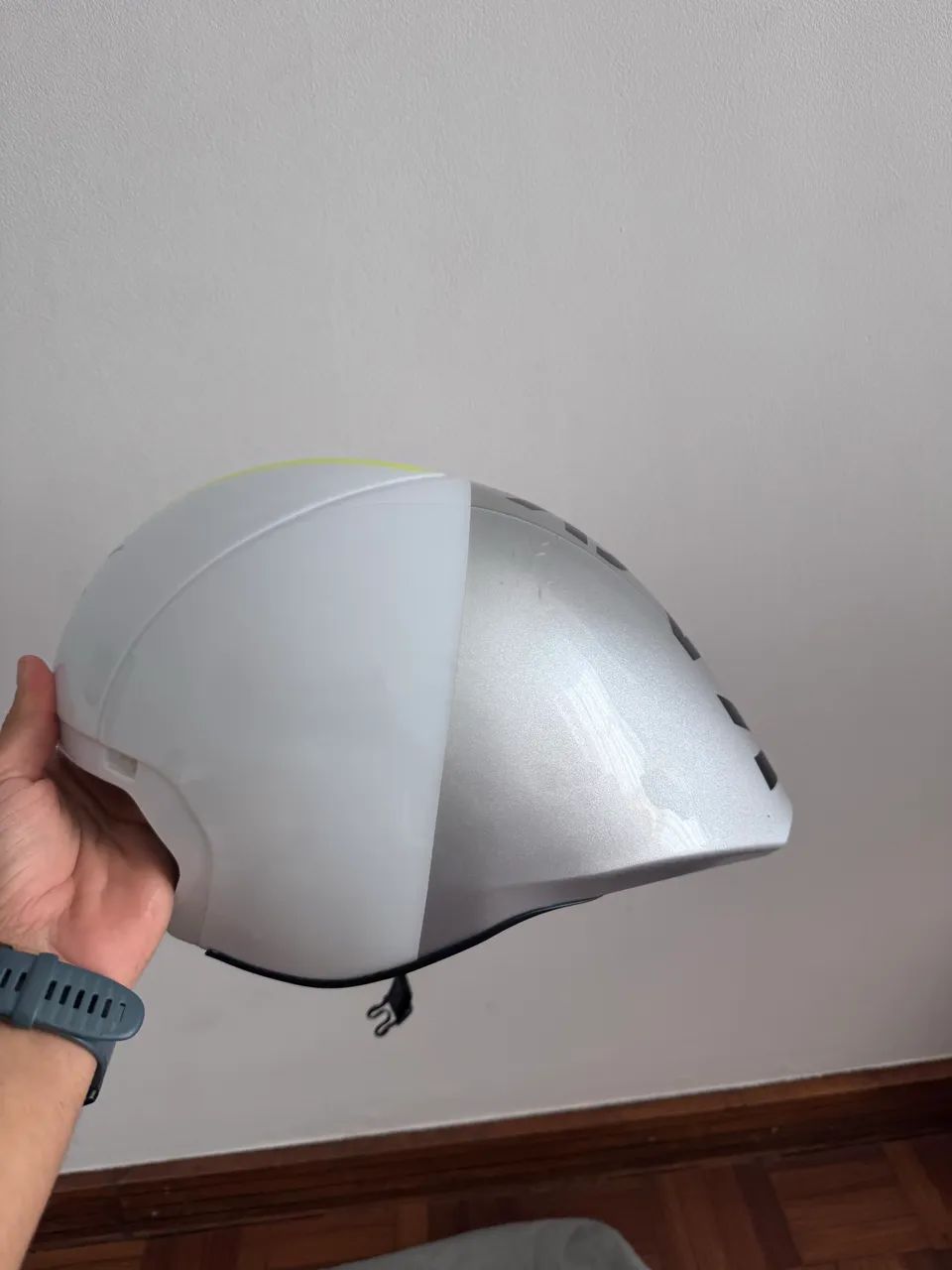 Capacete KASK Mistral Branco/Prata - Foto 2