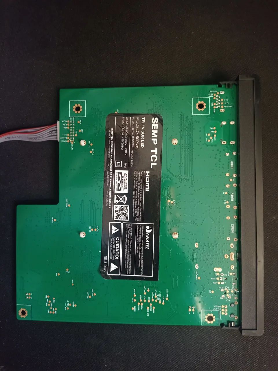 Placa principal e fonte Tv Semp Tcl 50P635. - Foto 4