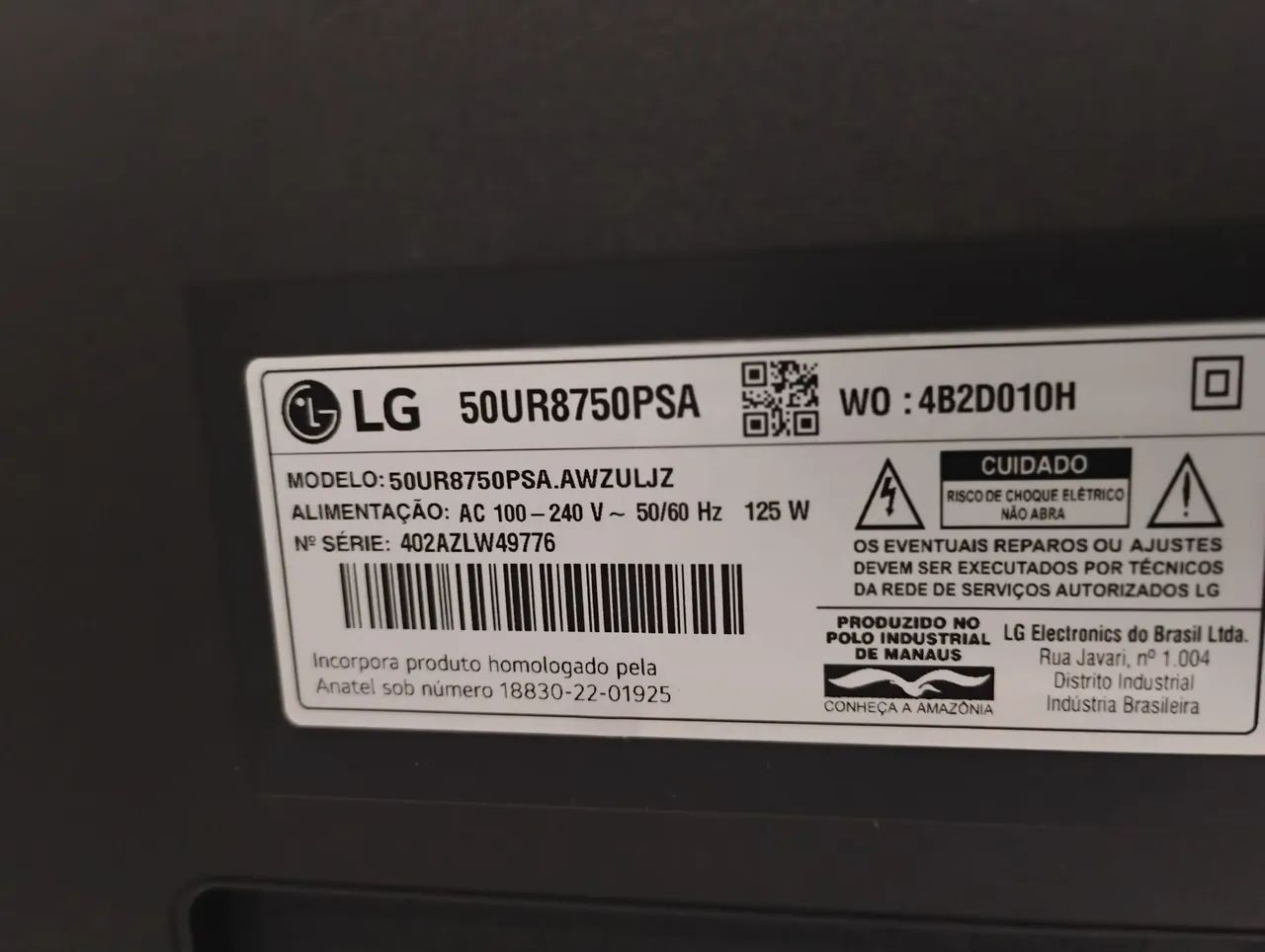 Tv led LG 4k 49 polegadas tela rachada  - Foto 4