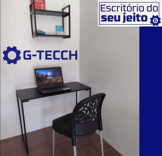 Mesa para Notebook NOVA Multiuso de escritório Estilo Industrial Computador Escrivaninha - Foto 4