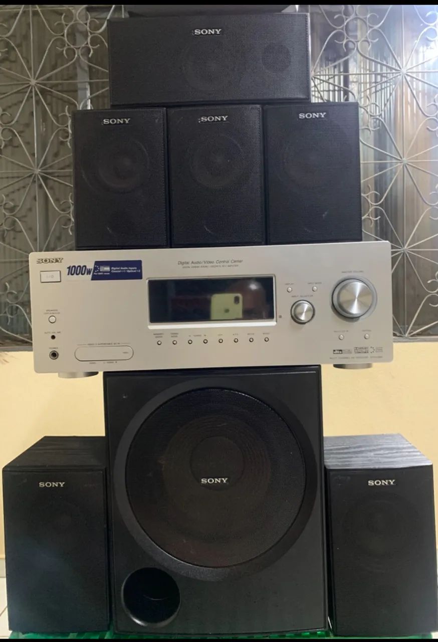 Home Theater Sony STR-K880 Muteki 6.1 Completo - Controle Original - Foto 2
