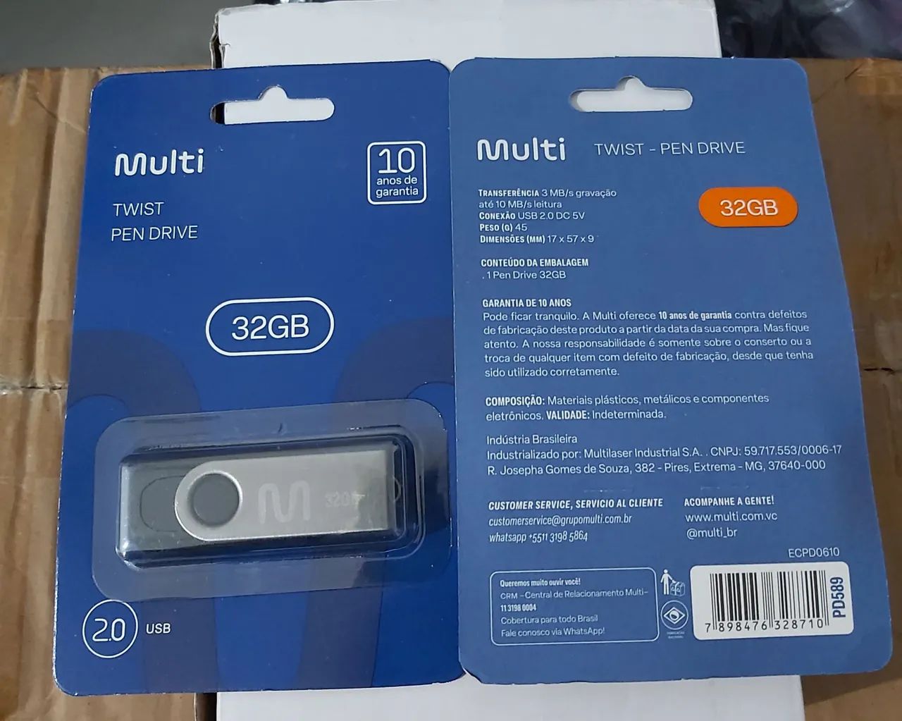 ORIGINAL: Pendrive 32GB Multilaser 2.0 USB Pen Drive