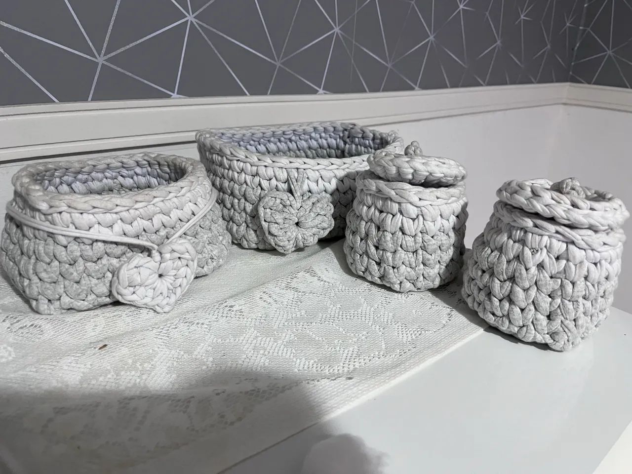 Kit higiene bebê fio de malha  - Foto 3