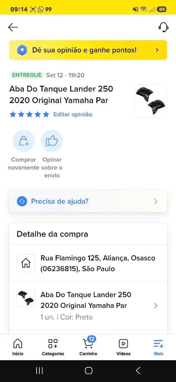 Vendo aba do tanque lander 250 2020  - Foto 2