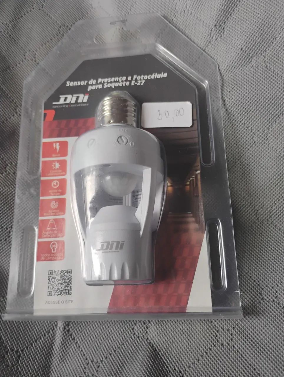 DNI Sensor de presença e fotocélula para soquete E-27