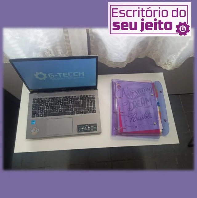 Escrivaninha NOVA Mesa de Escritório Multiuso para Notebook Estudo Computador Home Office - Foto 2