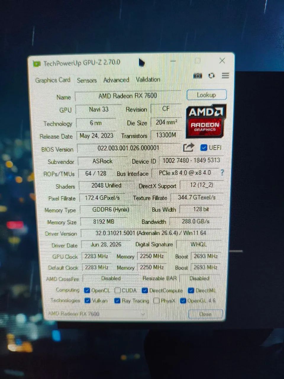 AMD RX 7600 8G  - Foto 5