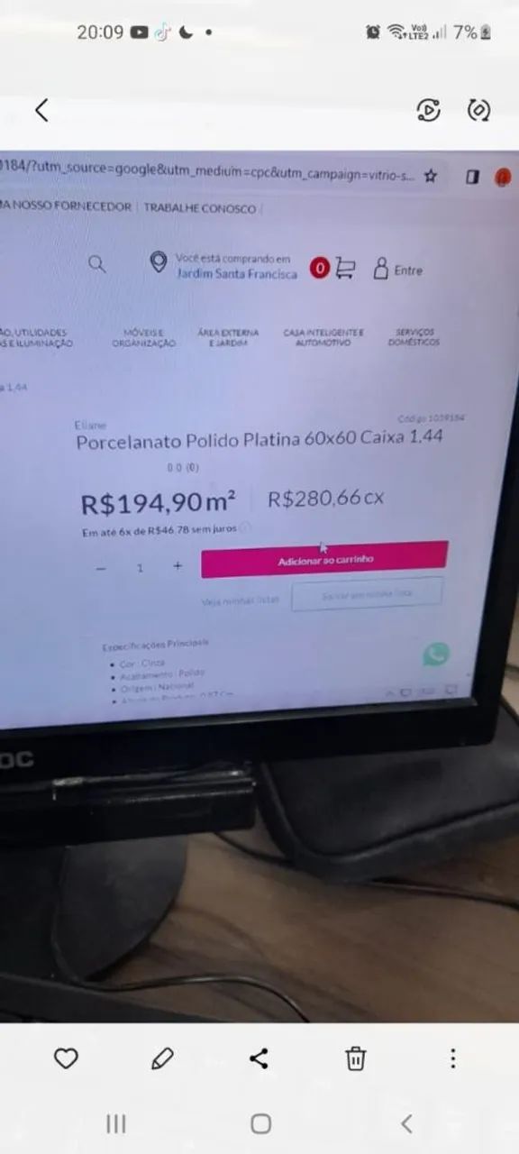 Piso Porcelanato Polido 60x60 Stato Dell'Arte (10 metros)  - Foto 4