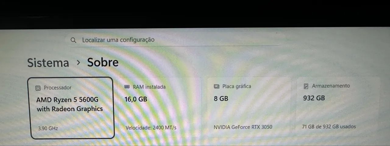Pc gamer Ryzen 5 5600g + RTX 3050  - Foto 3