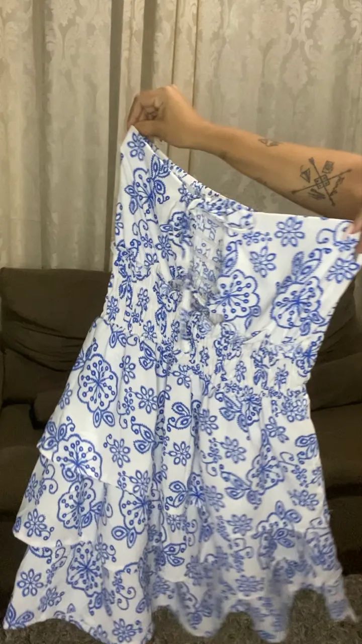 Vestido Rodado Azul - Foto 2