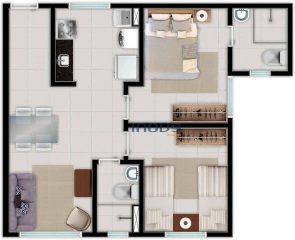 Apartamento com 2 dormitórios à venda, 44 m² por R$ 124.990,00 - Centro - Caucaia/CE - Foto 12