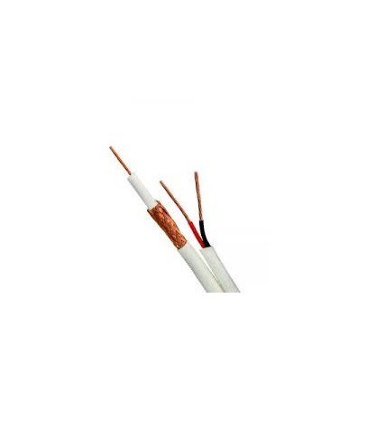Cabo Coaxial Camera 4mm 80% Al+bipolar Cobre 26awg Br 100m Branco - Foto 2