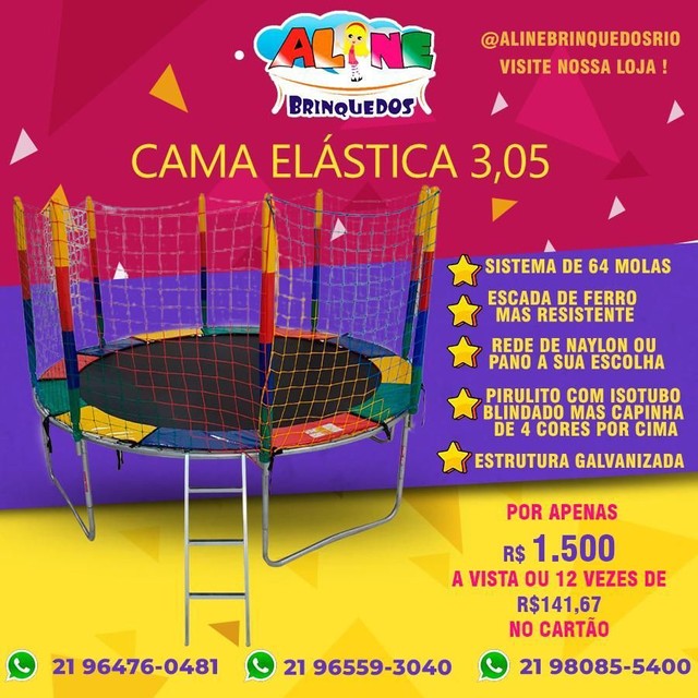 Cama elástica 2.44 sistema de 48 molas - Foto 2
