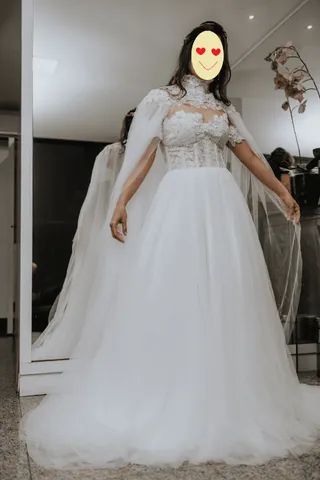 Vestido de Noiva com Capa  - Foto 4