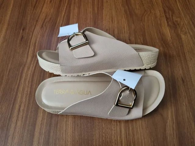 birken terra e água confort bege de fivela - entrego