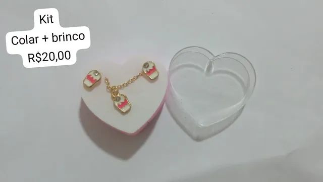 Kit colar + brinco infantil  - Foto 3