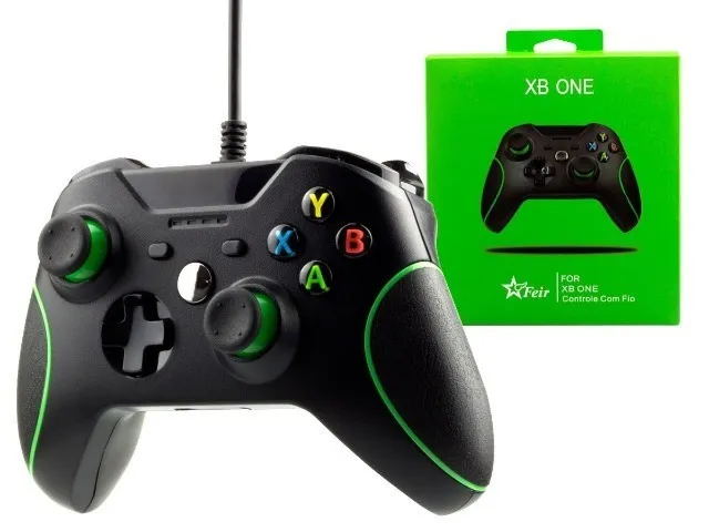 Cabo Controle 3m Compatível Xbox One S Fat Jogar Pc Note Usb