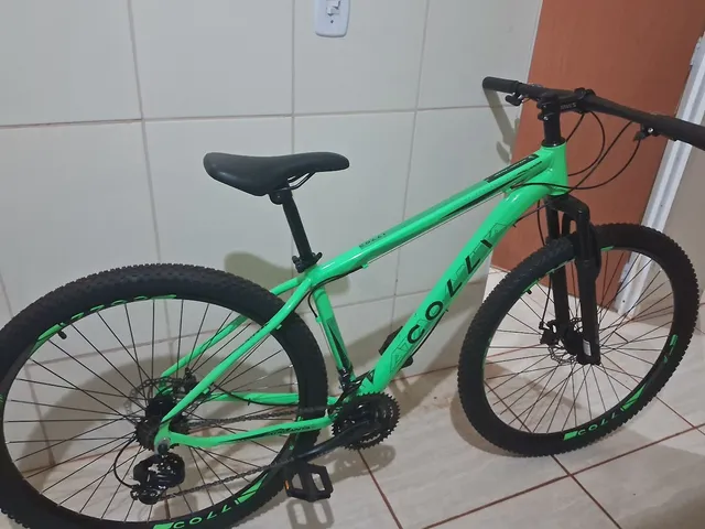 BICICLETA ARO 26 PORTAL WHEELING PERIFA 2.0 - 14,5 - VERDE ANIS BRILHANTE  E AZUL - Portal Wheeling