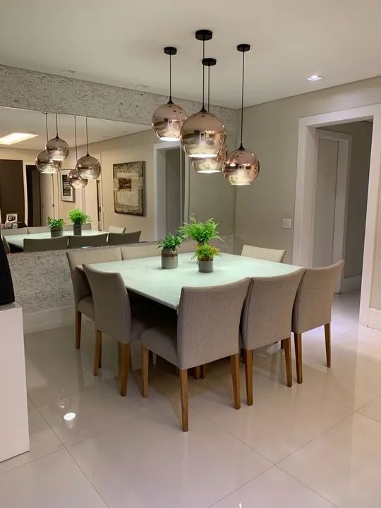 mesa c/8 cadeiras tampo vidro  - Foto 5