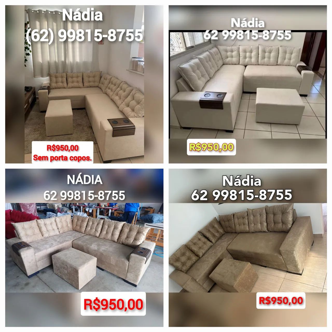 SOFÁ DE CANTO- VÁRIOS MODELOS E PREÇOS 