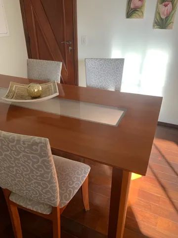 Mesa De Jantar Retangular 6 Lugares, Com 6 Cadeiras - Mesas - Santa 