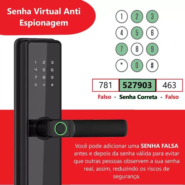 Fechadura Digital Biométrica Aitek Alpha 201 com Biometria, Senha, Cartão e Tag - Foto 2