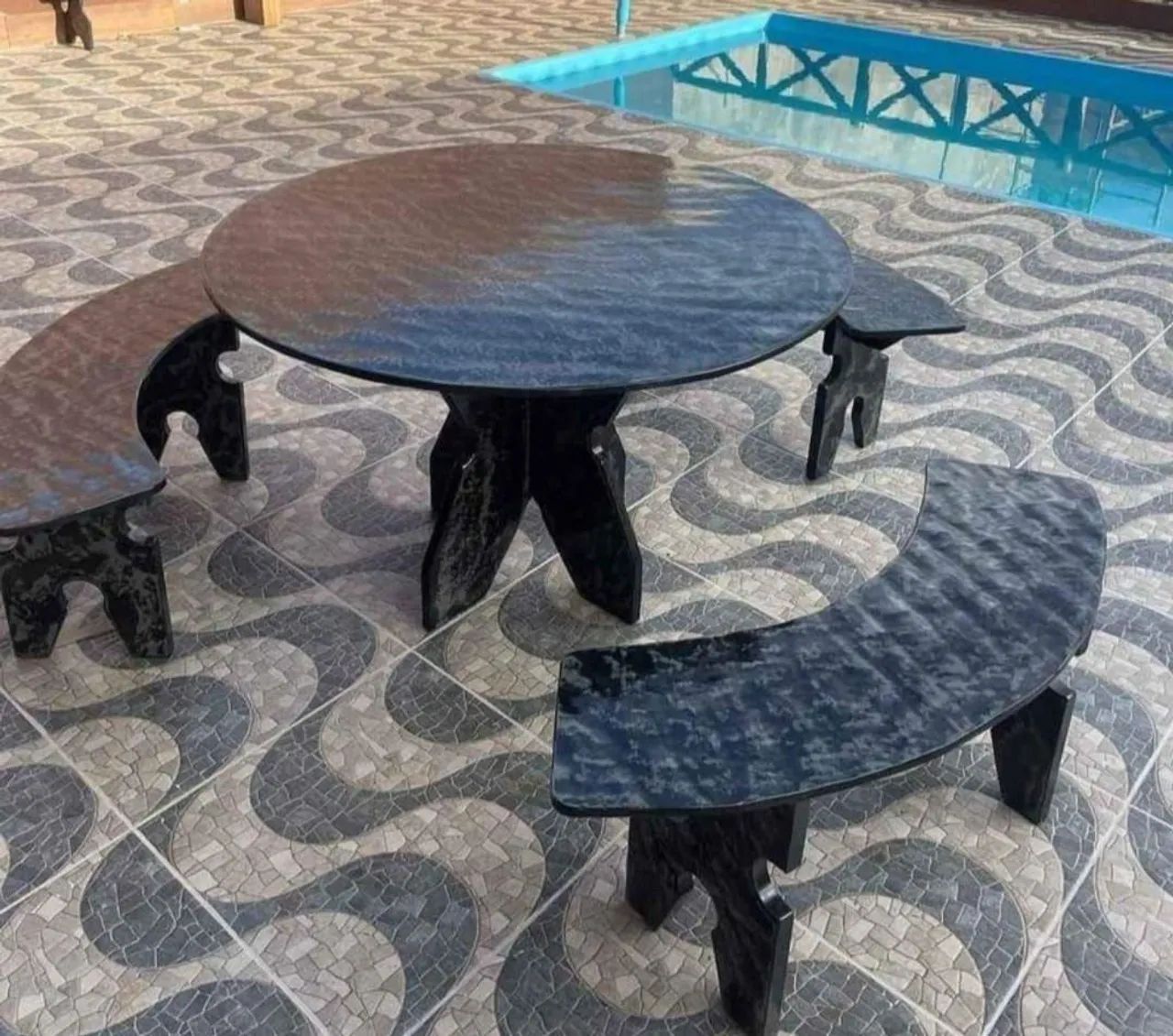 Mesa pedra de ardósia pintada  - Foto 6