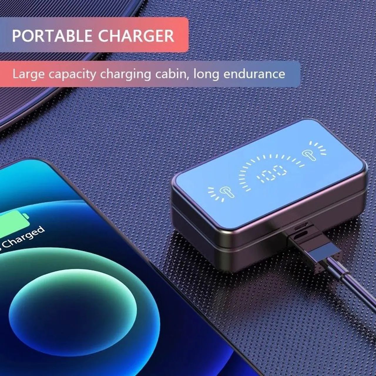 Fone de Ouvido Bluetooth (Caixa Quadrada) - Foto 2