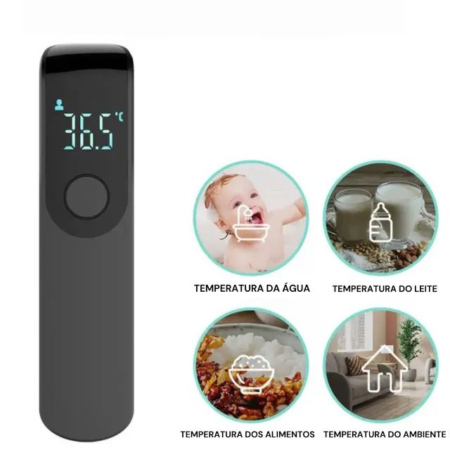Termômetro digital infravermelho sem contato, medidor de temperatura para bebês e adultos - Foto 2