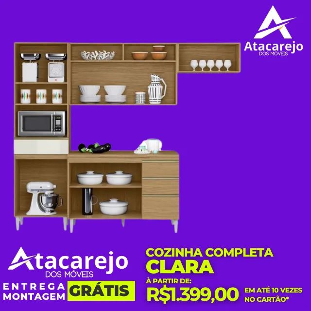 Cozinha Completa Michele Entrega e Montagem Grátis  - Foto 2