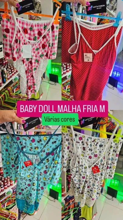 Baby Doll Malha Fria Vários Tamanhos 