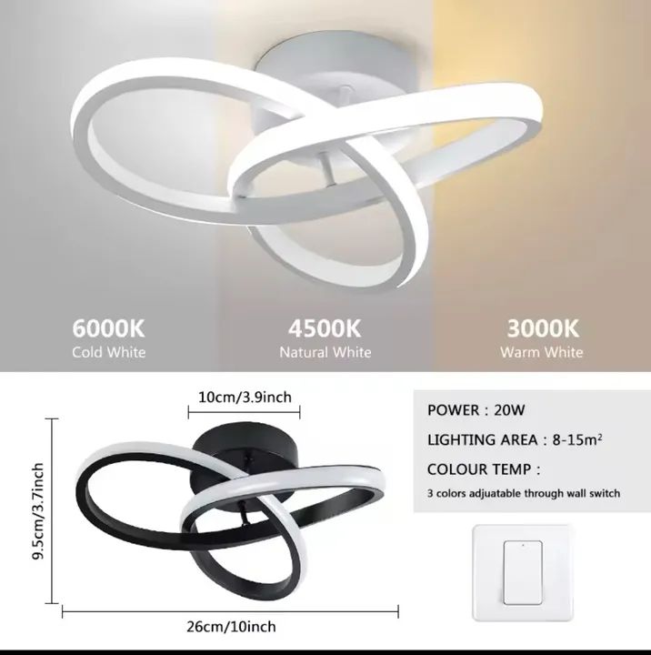 Lustre de LED Moderno para Sala de Estar - 3 Cores de Temperatura - Foto 3