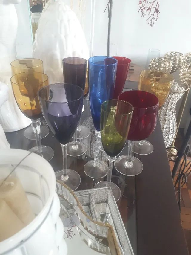 Taças de Cristal Coloridas  - Foto 6
