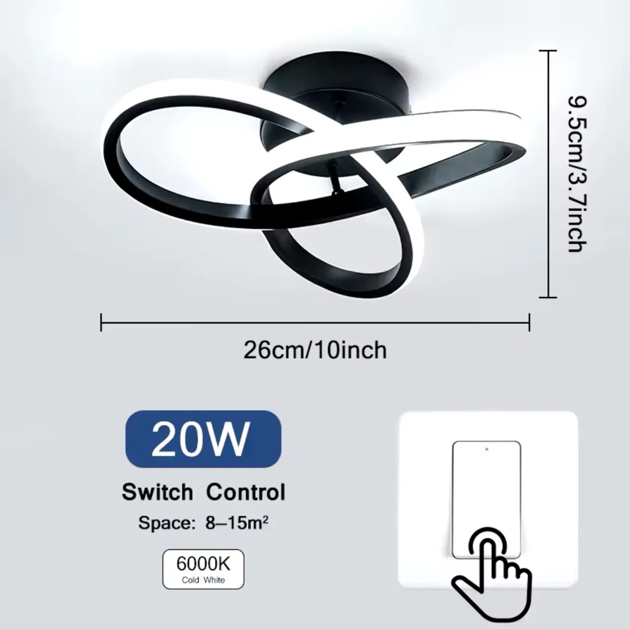 Lustre de LED Moderno para Sala de Estar - 3 Cores de Temperatura - Foto 2
