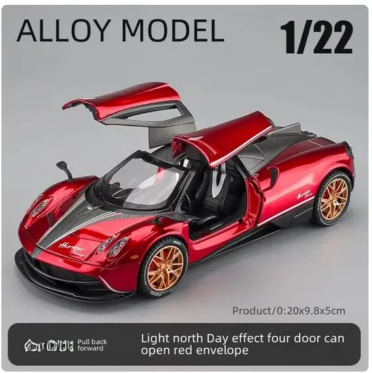 Pagani-carro metal vermelho colecionadores, crianças