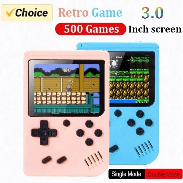 Mini Vídeo Game Retro com 500 jogos antigos