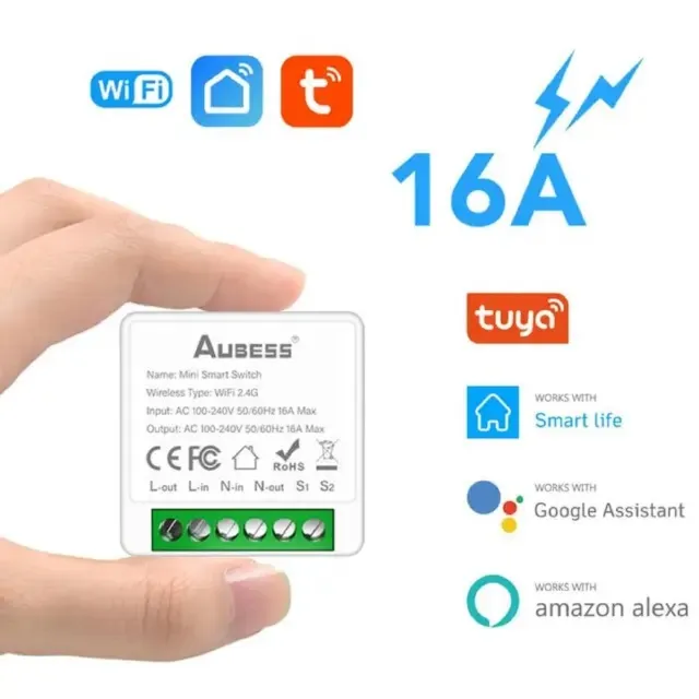 Mini Módulo Relé Inteligente Paralelo Wifi 4 Canais Tuya