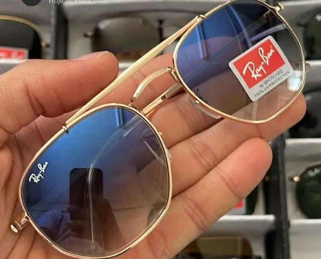 Óculos Ray-Ban Hexagonal Blue 47%OFF