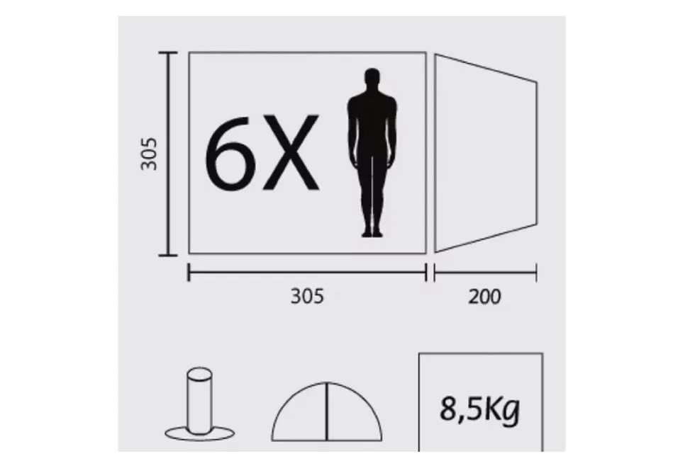 Barraca 6 lugares Zeus Guepargo - Foto 4