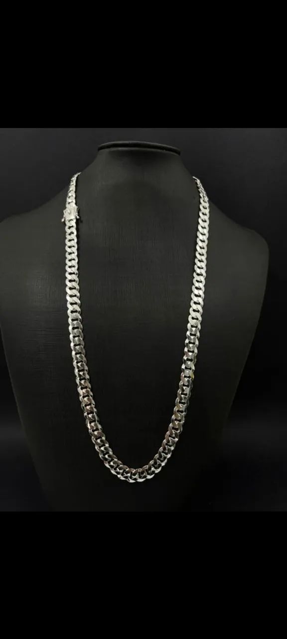 Cordão de prata925 elo simples 10mm