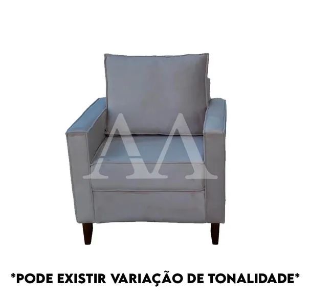 Poltrona Malu Cinza - Pague na Entrega 
