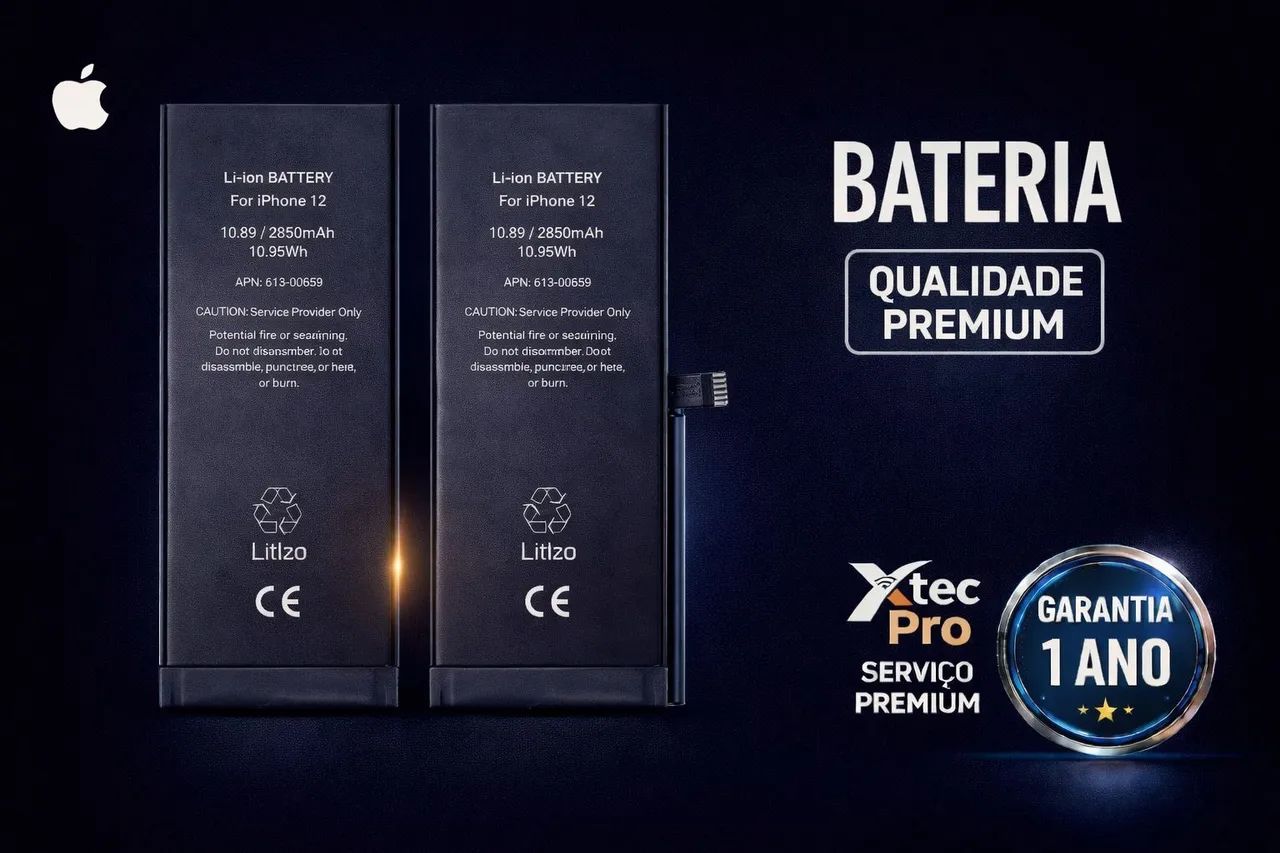 Troca Bateria iPhone 12 | Saúde 100% | Peça Genuína | 1 Ano Garantia - Em João Pessoa PB 