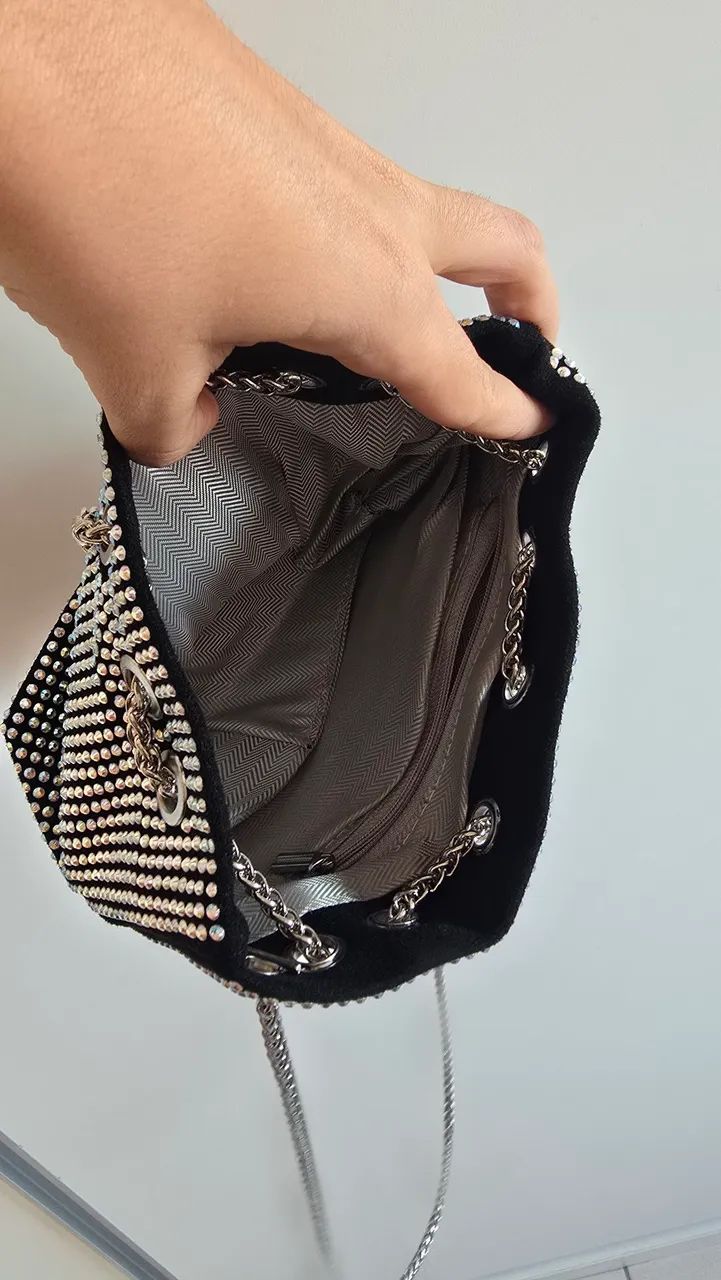 Bolsa Strass Furta Cor - Foto 4
