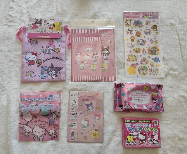 Kit Sanrio papelaria characters original jp 