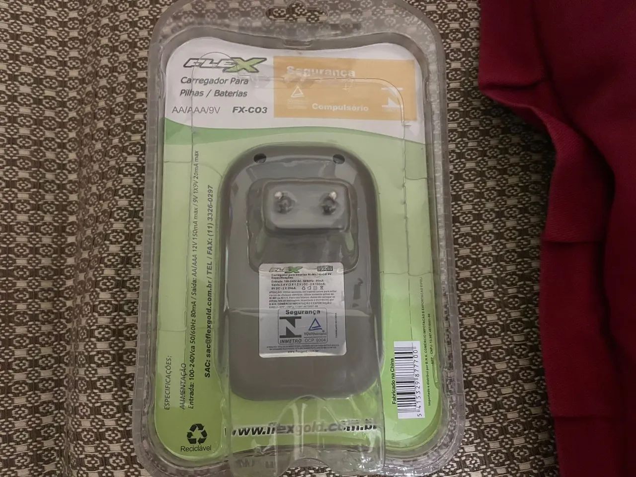 Carregador de Pilhas FLEX FX-CO3 AA/AAA/9V - Foto 5