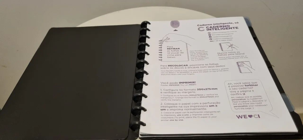 Caderno inteligente preto64319179367554121