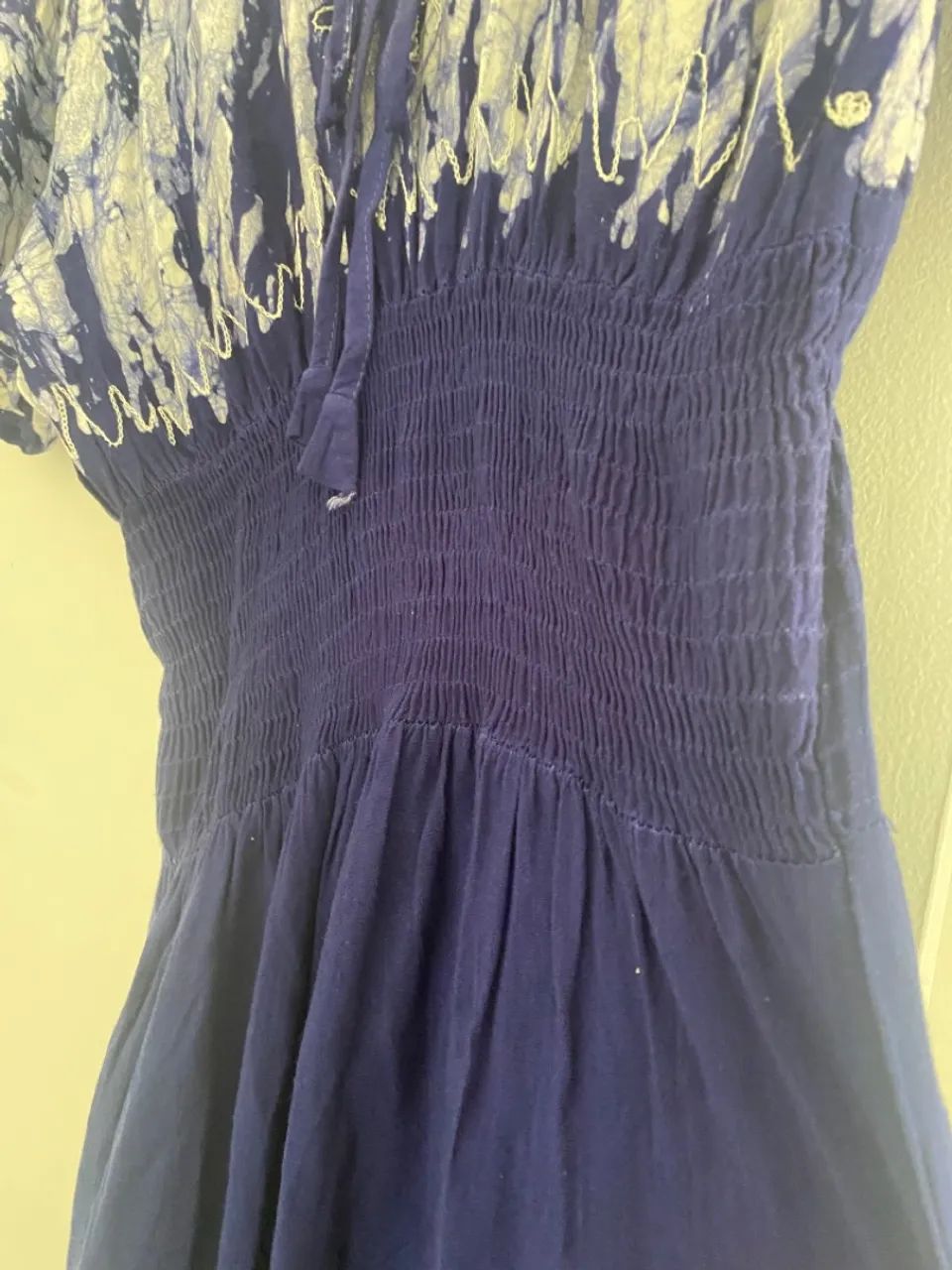 Vestido Longo Azul Estampado - Foto 3