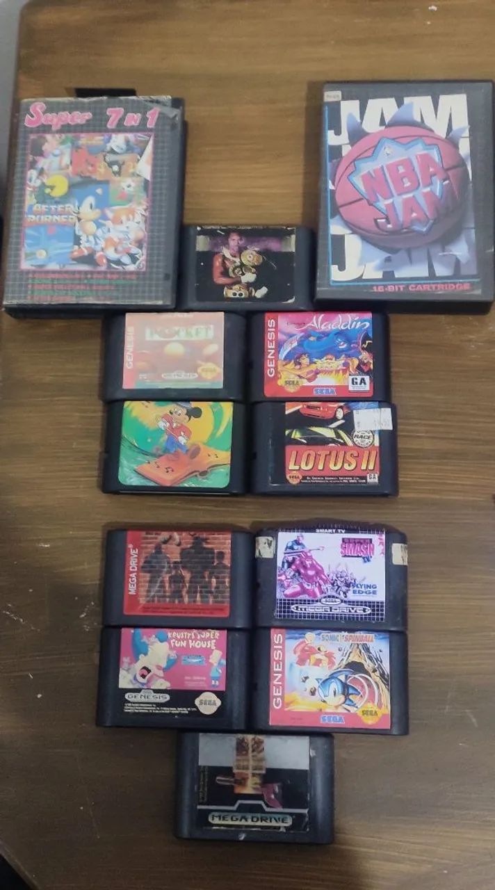Lote de jogos Sega mega drive