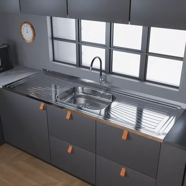 PIA DE AÇO INOX COM CUBA INOX 1,20 por apenas R$ 159,99 - Foto 3